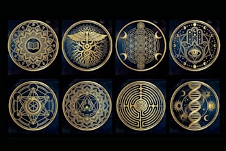 design custom sacred geometry, mystical, yoga, spiritual, mandala, tattoo logo