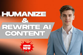 rewrite and humanize ai content for short form content