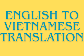 professionally translate between english and vietnamese