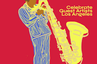 design vintage rock jazz and summer festival poster