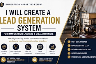 create a lead generation system for immigration lawyers and attorney
