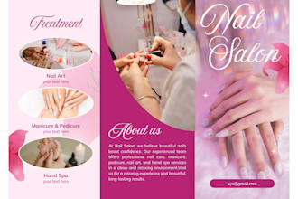 design beautiful canva social media posts, flyers and price menus for nail salon