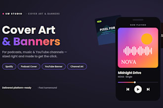 design a professional spotify, podcast, or youtube banner
