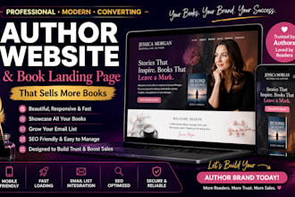 design bestselling author website and book landing page that sells more books
