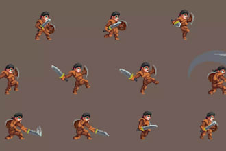 do pixel art animation pixel tileset game character design pixel sprite sheet
