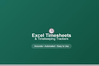 create excel timesheets and a timekeeping tracker for your team