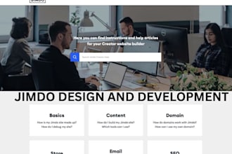 design or redesign a professional jimdo website and landing page