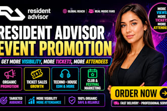 promote resident advisor event for ticket sales electronic music and techno fans