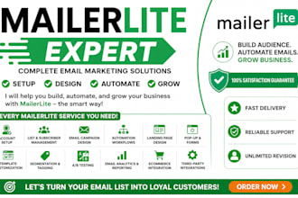 setup mailerlite email automation, mailerlite landing pages and email marketing