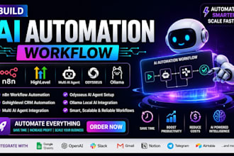 build ai automation workflow with n8n gohighlevel multi ai agent odysseus ollama