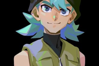 draw you anime in either cell shade or soft shade style