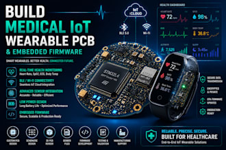 build medical iot wearable pcb and embedded firmware