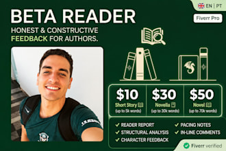 be your beta reader for fantasy, sci fi, and romance