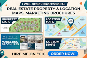 design real estate property maps location maps and marketing brochures