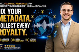 fix music metadata and register your songs for global royalties