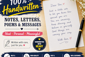 write beautiful handwritten notes and letter
