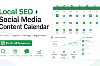 create local SEO and social media content calendar