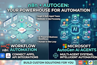 build a automated system using n8n or autogen