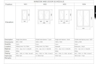 create professional window and door schedules in autocad