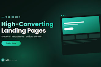 design a high converting modern landing page and logo for your business
