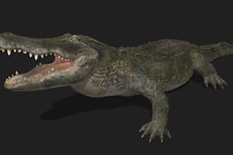 create 3d realistic animal model, character model, mascot, rigging, 3d print