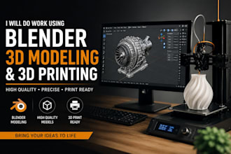 create detailed 3d models using blender and zbrush