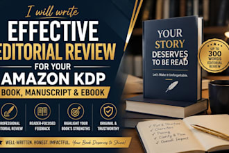 write effective editorial review for your kdp book manuscript