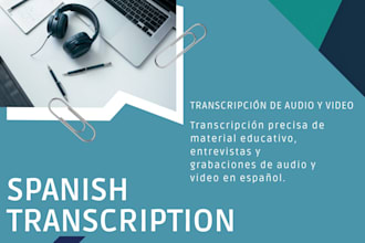 manually transcribe audio or video in spanish accurately