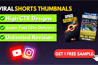 design viral youtube short thumbnails