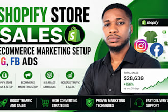 boost,shopify store sales ,ecommerce marketing setup ,ig,fb ads