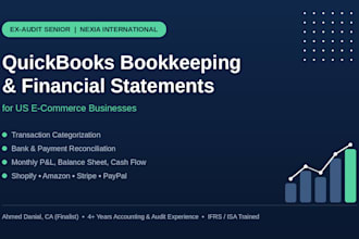 do quickbooks bookkeeping for your US e commerce store