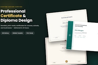 design professional certificates for your course or business