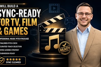 build a sync ready music pitch package for TV film and games