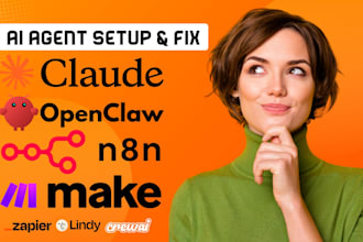 setup claude cowork multi ai agent n8n workflow automation make com openclaw fix