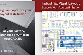 design an industrial plant layout in autocad 2d
