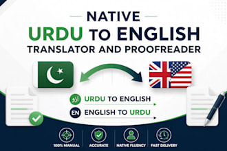 be your native urdu to english translator and proofreader