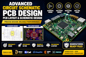 design advance circuit schematic pcb design, pcb layout and schematic design