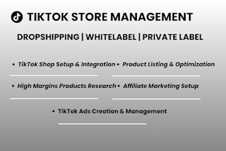 run your tiktok shop private label and dropshipping business