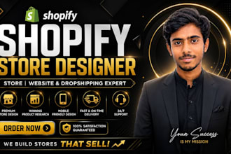 create moder and mobile friendly shopify store
