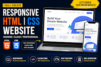 custom HTML CSS website