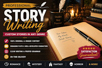 professionally write custom stories in any genre