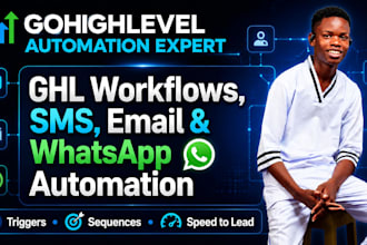 gohighlevel automation expert ghl workflow, sms, email and whatsapp automation