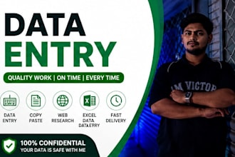 3 hours of data entry data mining web research copy paste and deliver