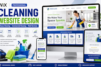 design wix website for house and commercial cleaning services