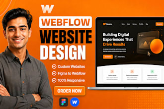 build responsive webflow landing page or figma to webflow website
