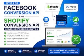setup facebook and shopify conversion API server side tracking