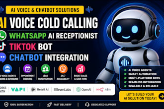 ai voice cold calling whatsapp ai receptionist tiktok bot chatbot integration
