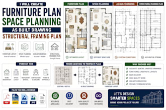 create furniture plans, as built and framing drawings