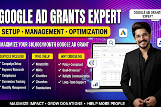 setup manage and optimize google ad grants for nonprofits and ngos