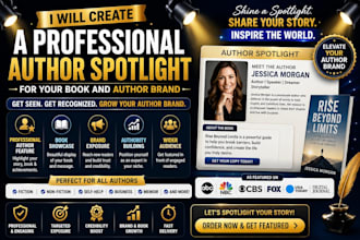 create a professional author spotlight for your book and author brand